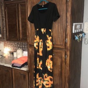 Sunflower maxi dress
